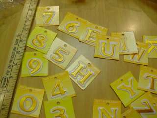 EMBROIDERED YELLOW FELT IRON ON CRAFT BLOCK LETTERS sm  