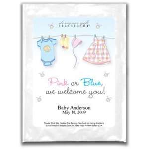  Shower Favors Hot Cocoa Pink and Blue Clothes Line Personalized Hot 