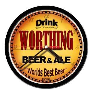  WORTHING beer and ale cerveza wall clock 