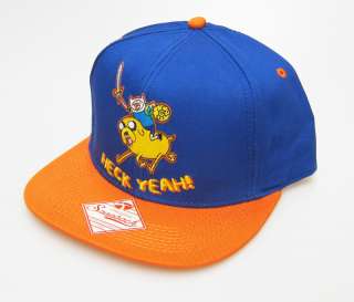 Adventure Time Finn Jake HECK YEAH Adjustable Snapback Ball Cap Hat 