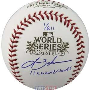  I0022861 Lance Berkman Autographed 2011 WS Baseball   11X World Champs