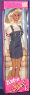 BARBIE STYLE Doll in Denim Jumper Foreign Edition 1997 NRFB  