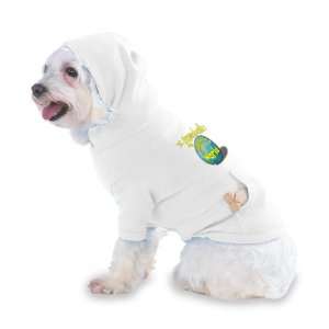   My World Hooded T Shirt for Dog or Cat LARGE   WHITE