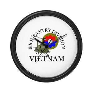  9th ID Vietnam Military Wall Clock by  