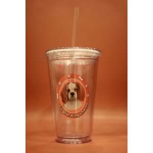 Cavalier King Charles Spaniel Dog Clear Insulated Tumbler Grande To Go 