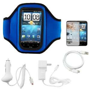  Blue Durable Neoprene Protective Workout Armband with 