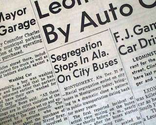 MARTIN LUTHER KING National Stage Intro Bus Segregation Alabama 1956 