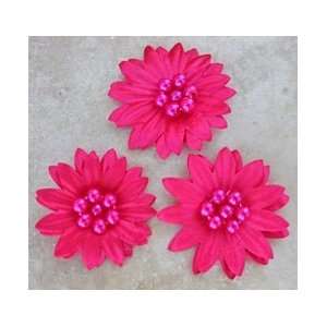   Red Beaded Daisy Fabric Flowers Appliques A64 Arts, Crafts & Sewing