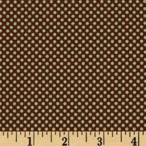  44 Wide Riley Blake Dainty Blossoms Dot Brown Fabric By 