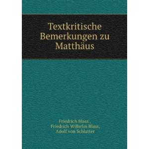   MatthÃ¤us (German Edition) (9785874917999) Friedrich Blass Books
