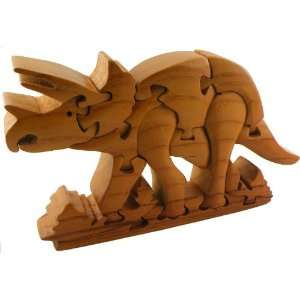  Triceratops 3D Wooden Puzzle Brain Teaser Toys & Games