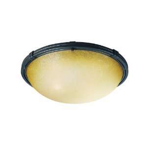 Woodbridge Lighting 33008 BRZ Wayman 2 Light Flush Mount, 15 Inch by 4 