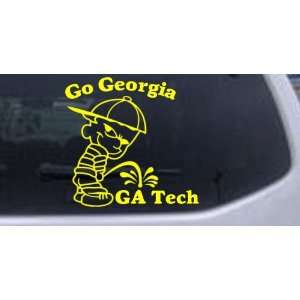  3in    Go Georgia Pee On GA Tech Car Window Wall Laptop Decal Sticker