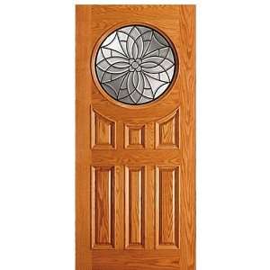  54 B OAK 36x80 Solid Red Oak Entry Door with Triple 