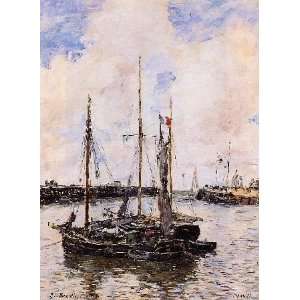   the Port of Trouville, By Boudin Eugène  