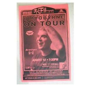 David Byrne Handbill Poster On Tour Talking Heads The