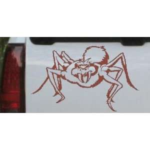 Spider Animals Car Window Wall Laptop Decal Sticker    Brown 16in X 9 