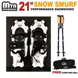    YP BLACK Snowshoes with BLACK Nordic Walking Pole Free Bag snowshoe