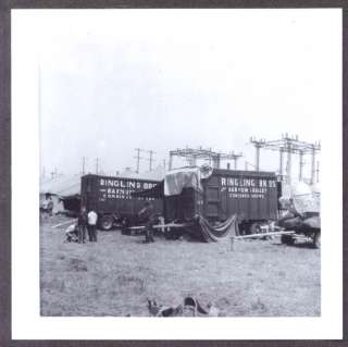 Wagons #137 & #117 Ringling Bros circus photo 1955  