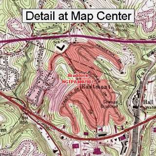 USGS Topographic Quadrangle Map   Braddock, Pennsylvania (Folded 