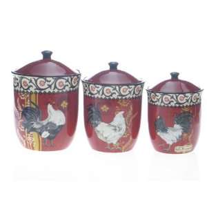   La Provence Rooster Canister Set, 3 Piece