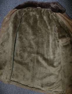 LEATHER ~ BROWN Men German Hunting Western Ranch Suit Overcoat Coat 