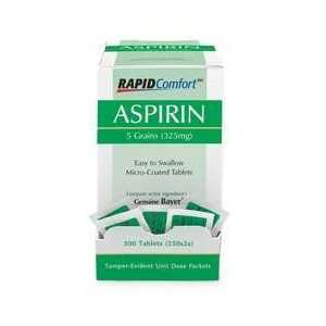  Aspirin Tablet,325 Mg,250x2,pk 500   RAPID COMFORT Health 