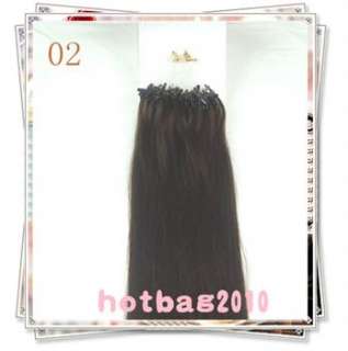 Remy 100S 20 Loop/Micro Rings Real Human Hair Extensions 0.5G/strand 