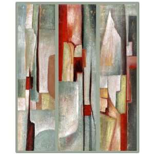  Abstract Triptych by Joval Framed 35x47 Canvas Art 