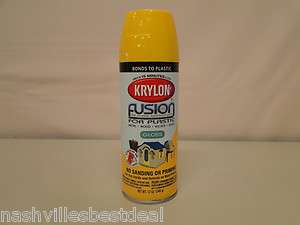 Krylon 2330 Fusion Spray Paint, Sunbeam, Gloss for Plastic Metal Wood 