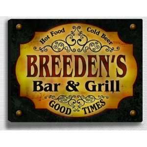  Breedens Bar & Grill 14 x 11 Collectible Stretched 