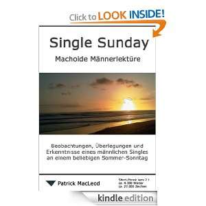 Single Sunday (German Edition) Patrick MacLeod  Kindle 