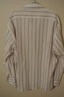 Mens Ben Sherman White Striped Casual Dress Shirt 5 XXL 2XL  