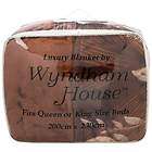 Wyndham House Burgundy Floral Heavy Luxury Blanket  