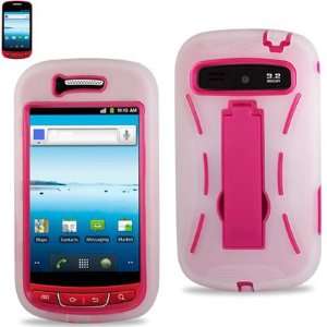 Pink/Clear Samsung Admire (R720) Premium Heavy Duty Hybrid Case (Outer 