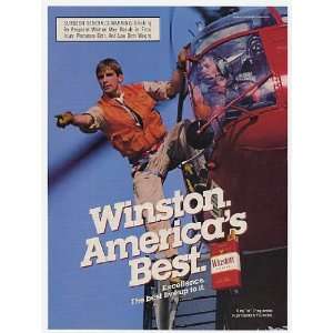  1986 Winston Cigarette Rescue Helicopter Print Ad (5852 