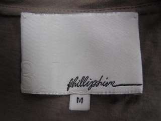 Phillip Lim Taupe Sleeveless Embellished Shoulder Scoop Neck Top M 