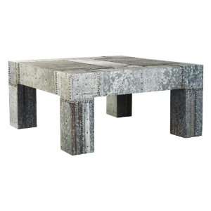  ZENTIQUE 1023 Patched Recycled Metal Coffee Table
