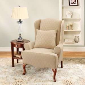   Marrakesh Wing Chair Slipcover in Cream (T Cushion)