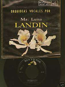 MARIA LUISA LANDIN ORQUIDEAS VOCALES 45 EP RCA MKE 7  