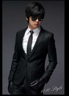 New Mens Slim Luxury Premium Blazer Black Suit Jacket  