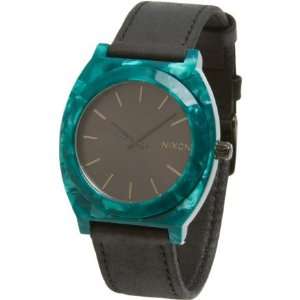   Nixon Time Teller Acetate Leather Watch   Womens