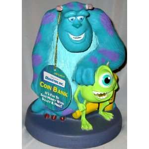  Monsters Inc. Sulley and Mike Coin Bank Toys & Games