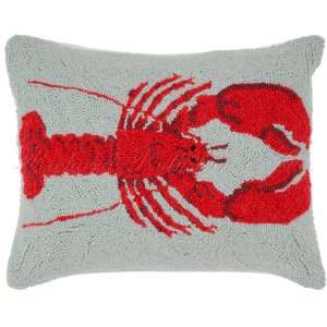  Nautical Red Lobster Hooked Pillow