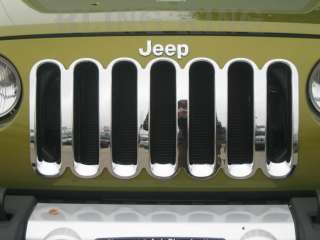 Jeep Wrangler Grille Grill insert chrome 07 08 09 2010  