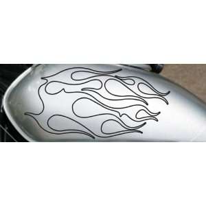 Custom Motorcycle Ghost Flame Graphic 5 X 11 in Size, Set of 2 (One 