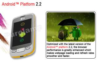   Optimus One P500 WHITE 3G 3MP GPS WIFI ANDROID V2.2 3.2 PHONE  