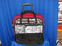 SKYWAY RED ROLLING COMPUTER LAPTOP SOFT TRAVEL CASE WOW  