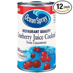Ocean Spray Cranberry Cocktail Drink, 46 Ounce Cans (Pack of 12)