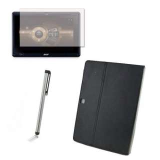 3in1 Accessory Leather Case Cover Screen Film Stylus For Acer Iconia 